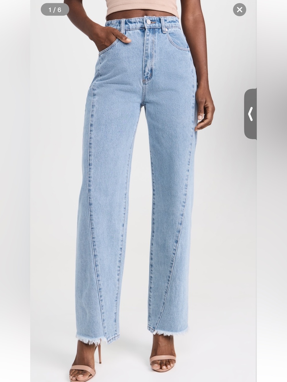 Abrand Loretta Carrie Light Blue High-Rise Wide Relax Straight Jeans Revolve